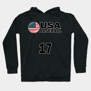 USA Baseball Number 17 T-shirt Design Hoodie